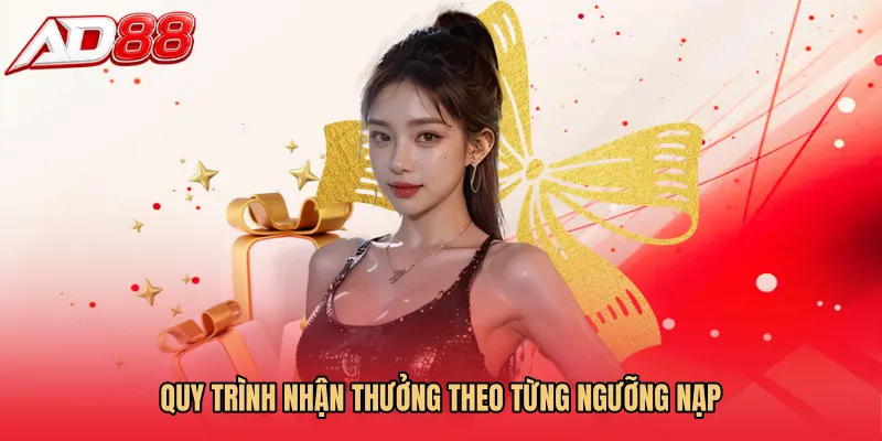 Quy trình nhận thưởng theo từng ngưỡng nạp